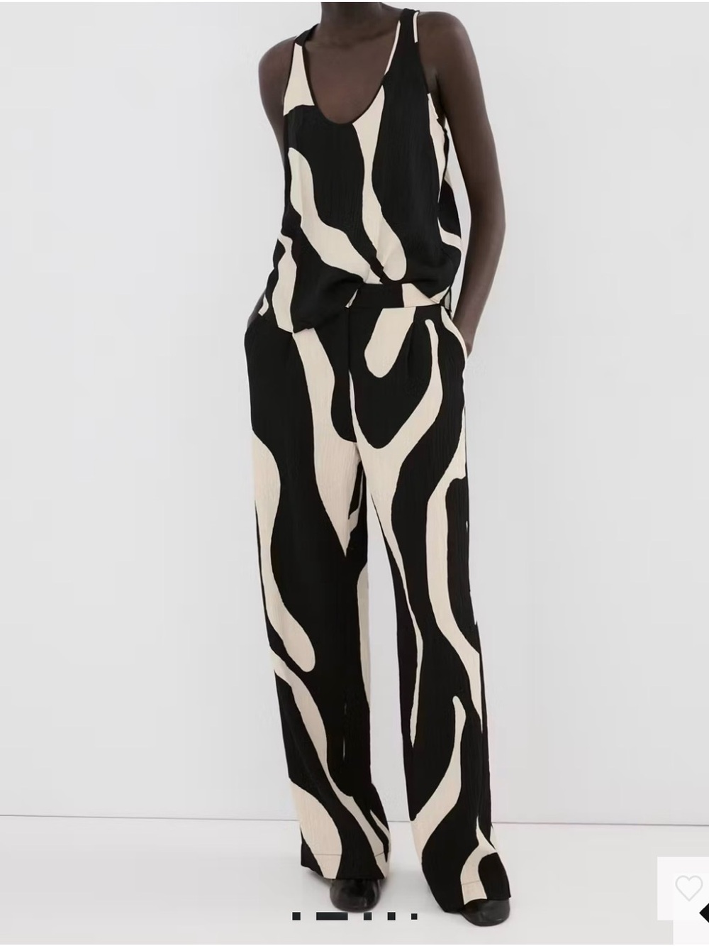 Mango Printed Pants Size M NWT